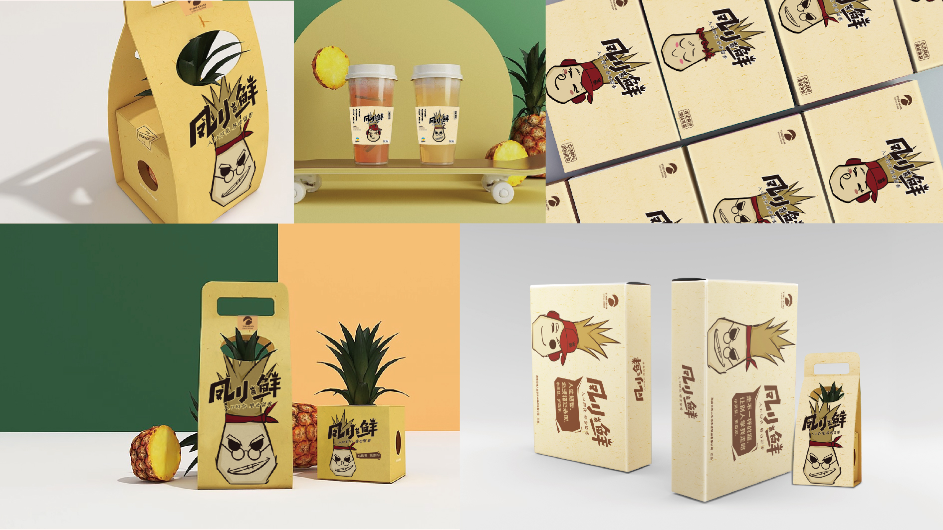 海西凤小鲜凤梨品牌形象设计